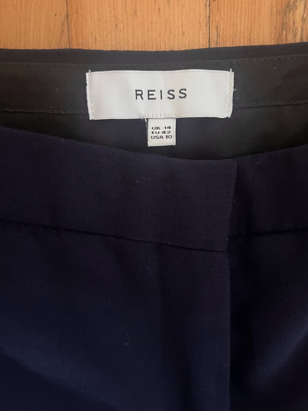 Reiss Navy Faulkner Trousers - Size 10 - Picture 2 of 5